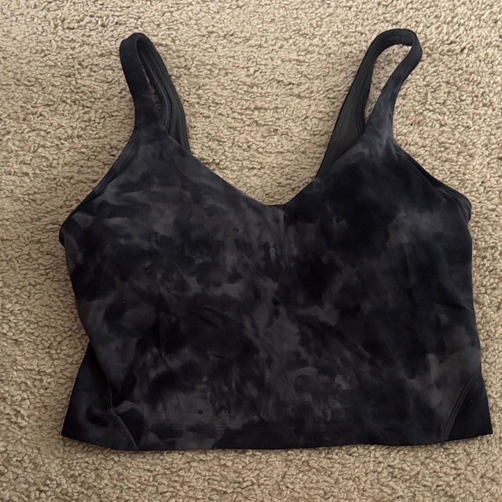 lululemon athletica Black Tank Top diamond pattern size 6